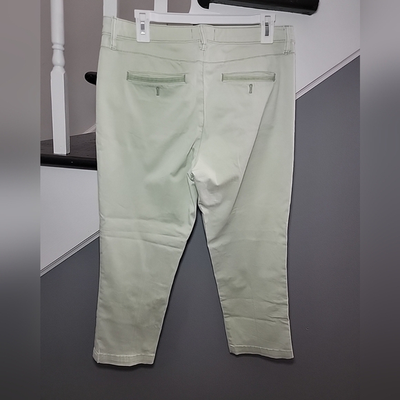 Chino By Anthropologie Light Green Cotton Blend Slim Fit Pants Size 30 - Picture 3 of 4